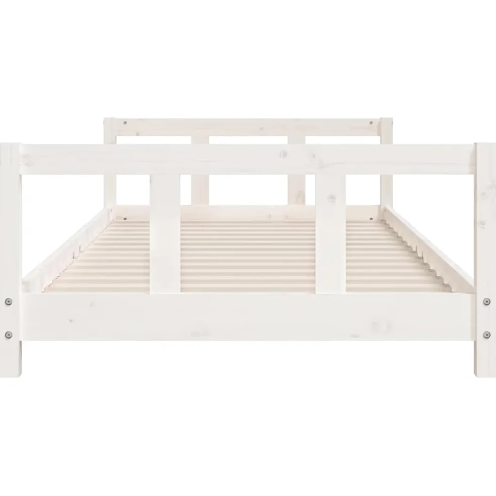 vidaXL Kinderbedframe 90x200 cm massief grenenhout wit