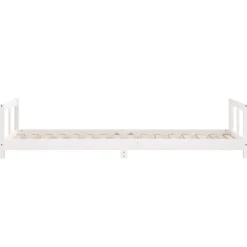 vidaXL Kinderbedframe 90x200 cm massief grenenhout wit