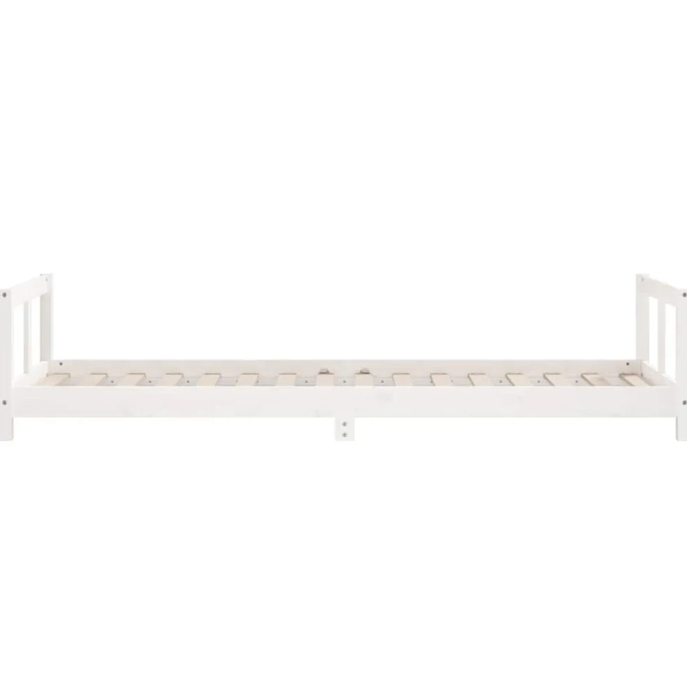 vidaXL Kinderbedframe 90x200 cm massief grenenhout wit