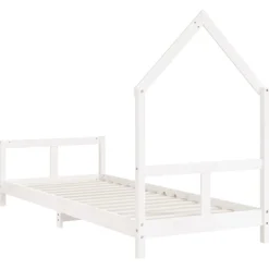 vidaXL Kinderbedframe 80x200 cm massief grenenhout wit