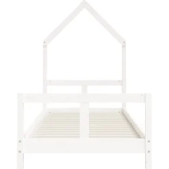 vidaXL Kinderbedframe 80x200 cm massief grenenhout wit