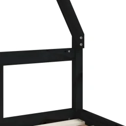 vidaXL Kinderbedframe 80x200 cm massief grenenhout zwart