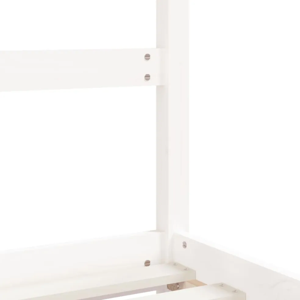 vidaXL Kinderbedframe 80x200 cm massief grenenhout wit