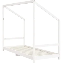 vidaXL Kinderbedframe 80x200 cm massief grenenhout wit