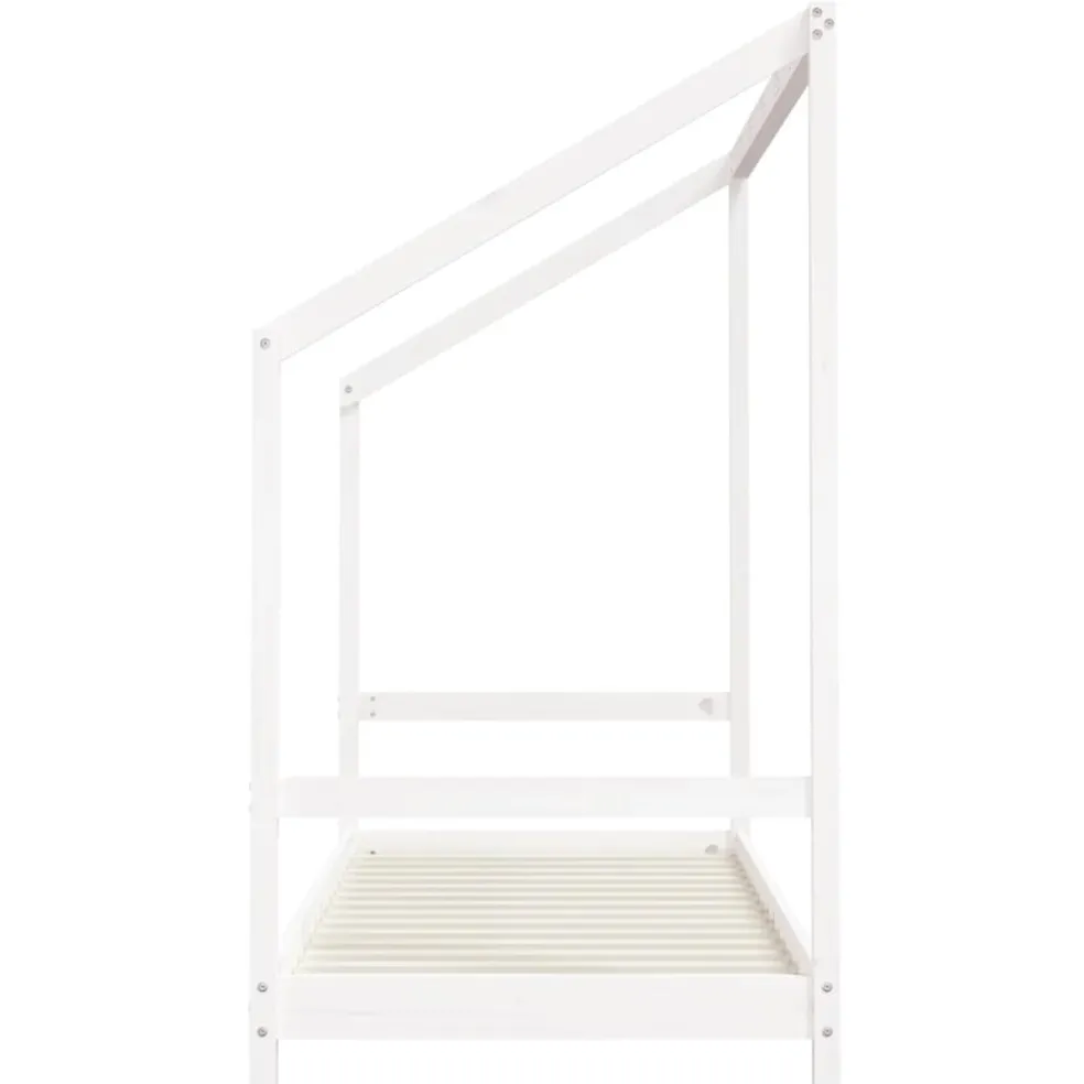 vidaXL Kinderbedframe 80x200 cm massief grenenhout wit