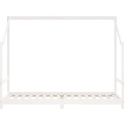 vidaXL Kinderbedframe 80x200 cm massief grenenhout wit