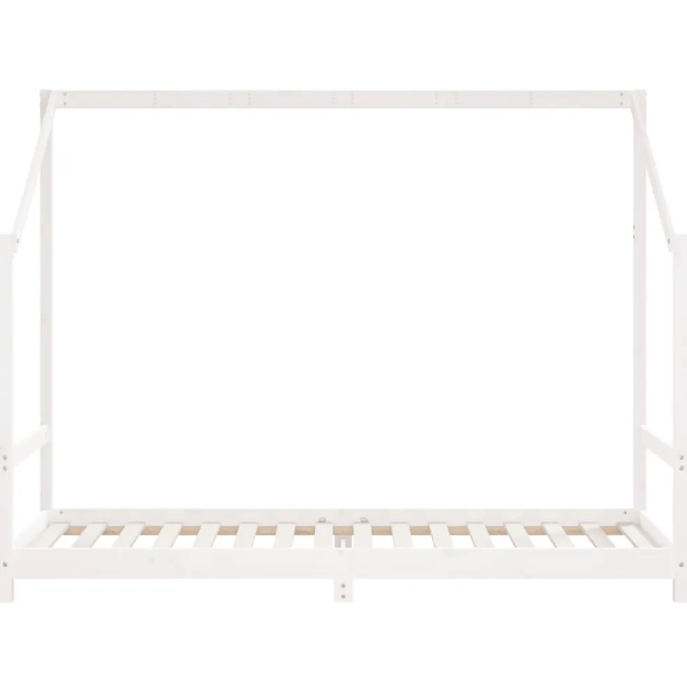 vidaXL Kinderbedframe 80x200 cm massief grenenhout wit
