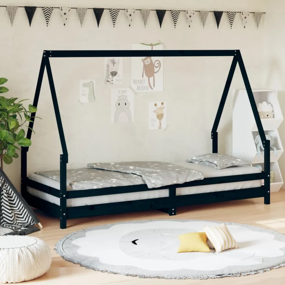 vidaXL Kinderbedframe 80x200 cm massief grenenhout