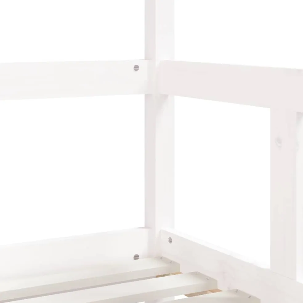 vidaXL Kinderbedframe 70x140 cm massief grenenhout wit