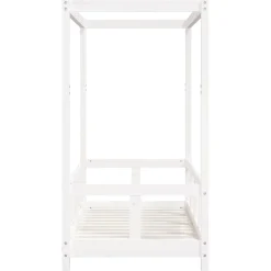 vidaXL Kinderbedframe 70x140 cm massief grenenhout wit