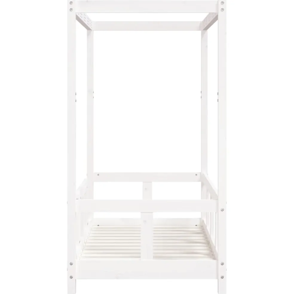 vidaXL Kinderbedframe 70x140 cm massief grenenhout wit