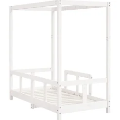 vidaXL Kinderbedframe 70x140 cm massief grenenhout wit