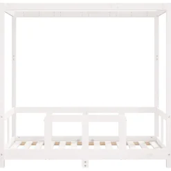 vidaXL Kinderbedframe 70x140 cm massief grenenhout wit