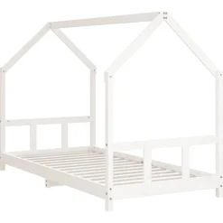 vidaXL Kinderbedframe 90x200 cm massief grenenhout wit