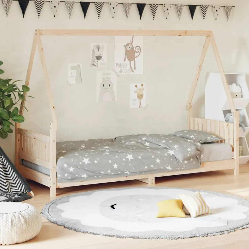 vidaXL Kinderbedframe 80x200 cm massief grenenhout