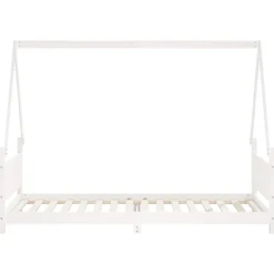vidaXL Kinderbedframe 90x200 cm massief grenenhout wit