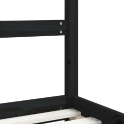 vidaXL Kinderbedframe 2x(80x200) cm massief grenenhout zwart