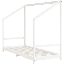vidaXL Kinderbedframe 2x(80x200) cm massief grenenhout wit