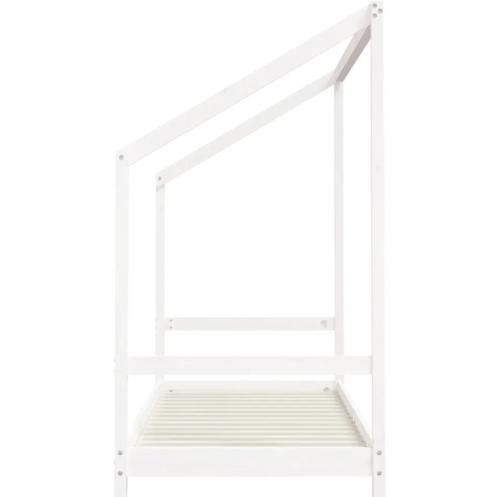 vidaXL Kinderbedframe 2x(80x200) cm massief grenenhout wit