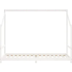 vidaXL Kinderbedframe 2x(80x200) cm massief grenenhout wit