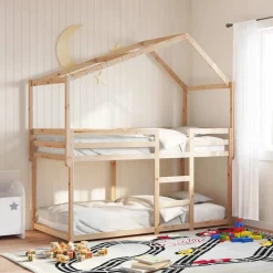 vidaXL Kinderbedhuisje 213x95,5x144,5 cm massief grenenhout