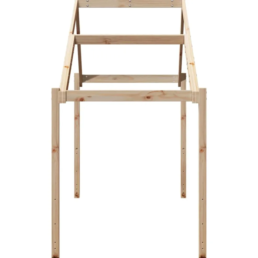 vidaXL Kinderbedhuisje 213x95,5x144,5 cm massief grenenhout