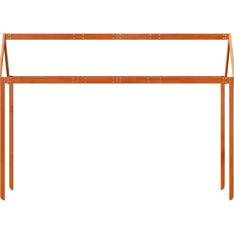 vidaXL Kinderbedhuisje 217x95,5x159 cm massief grenenhout wasbruin