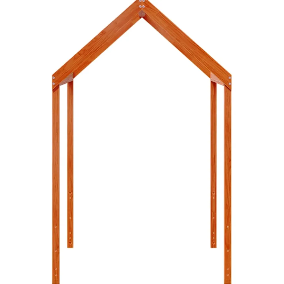 vidaXL Kinderbedhuisje 217x95,5x159 cm massief grenenhout wasbruin