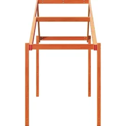 vidaXL Kinderbedhuisje 213x95,5x144,5 cm massief grenenhout wasbruin