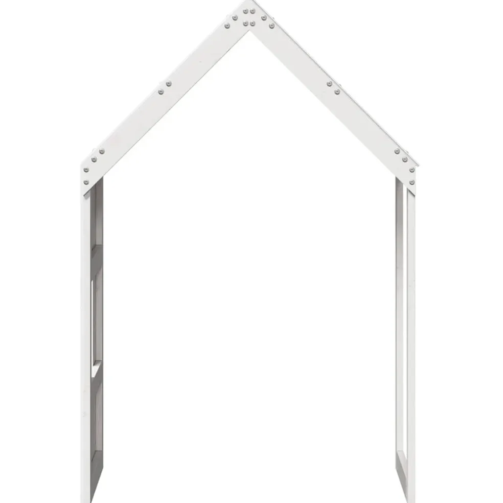 vidaXL Kinderbedhuisje 60x89x134,5 cm massief grenenhout wit