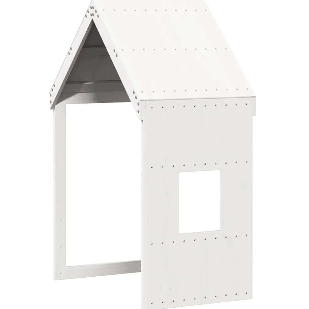 vidaXL Kinderbedhuisje 60x89x134,5 cm massief grenenhout wit