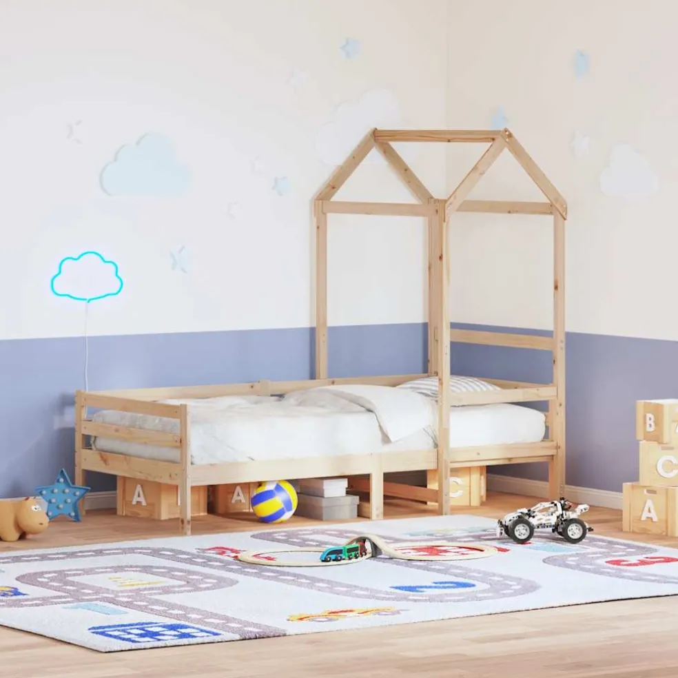 vidaXL Kinderbedhuisje 118x70x176,5 cm massief grenenhout