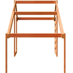 vidaXL Kinderbedhuisje 198x87x113 cm massief grenenhout wasbruin