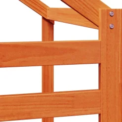 vidaXL Kinderbedhuisje 198x87x113 cm massief grenenhout wasbruin