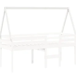 vidaXL Kinderbedhuisje 118x70x176,5 cm massief grenenhout wit