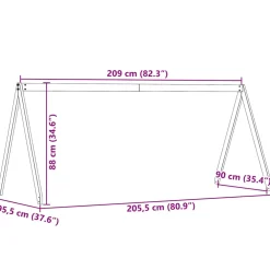 vidaXL Kinderbedhuisje 118x70x176,5 cm massief grenenhout wit