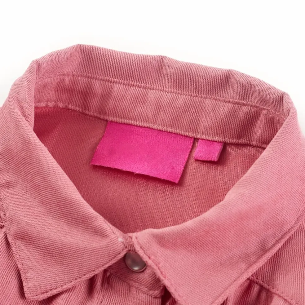 vidaXL Kinderblouse met lantaarnmouwen 92 oudroze