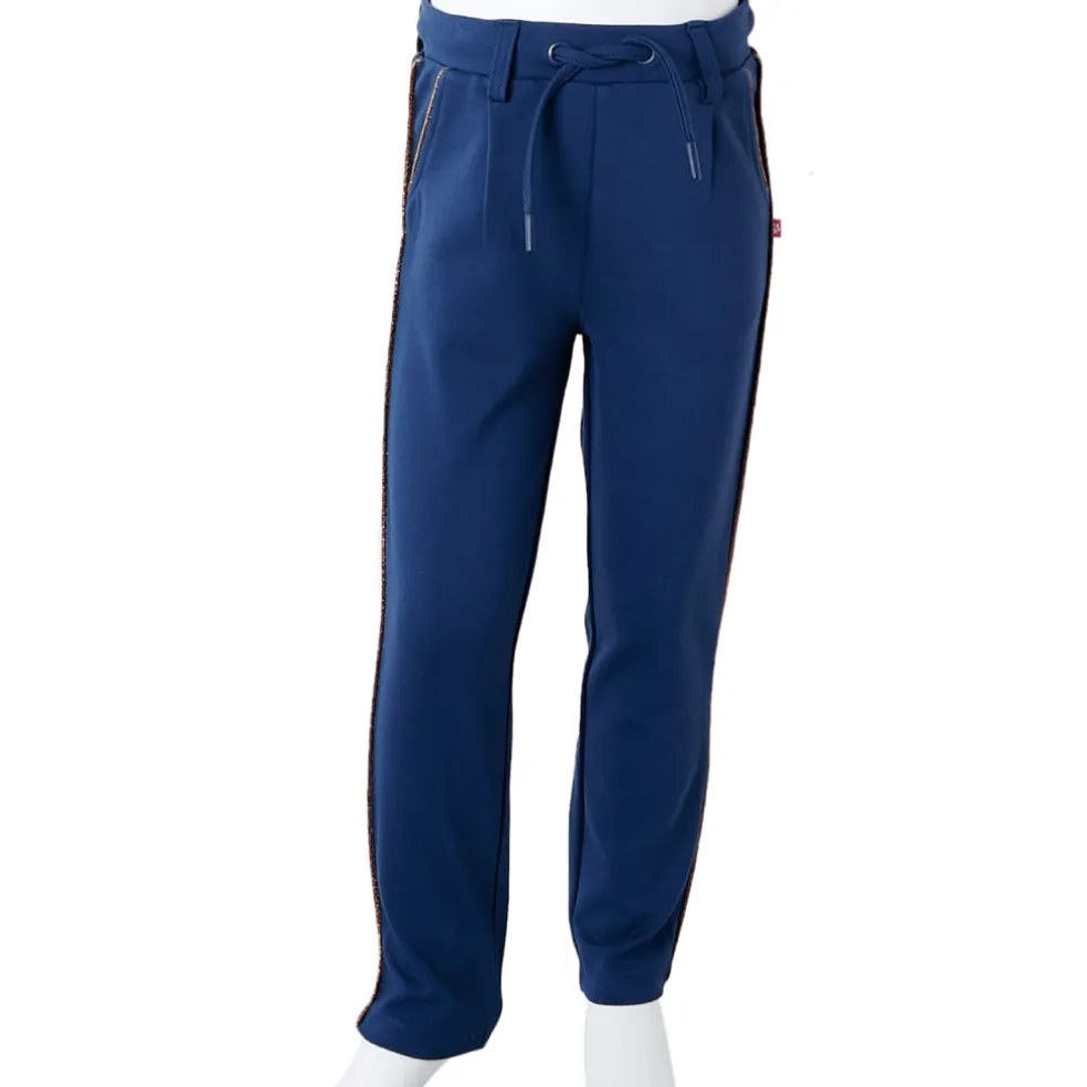 vidaXL Kinderbroek met trekkoord 92 marineblauw