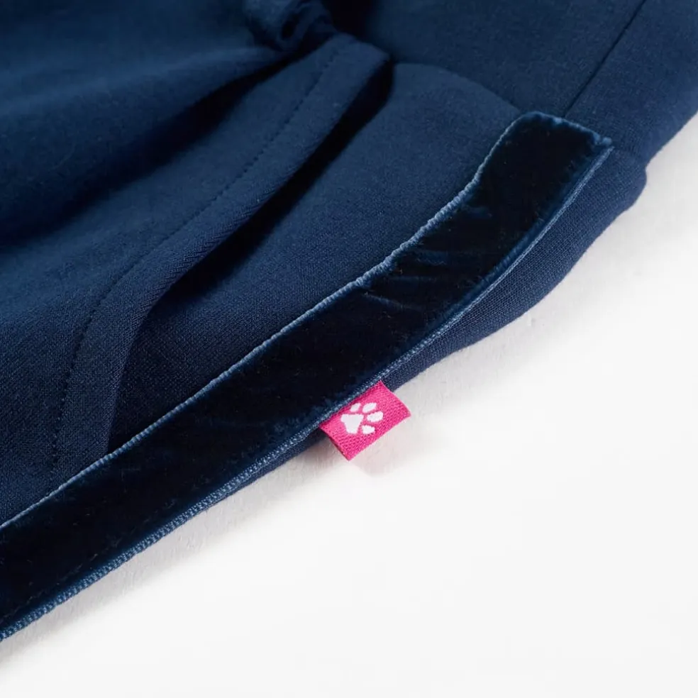 vidaXL Kinderbroek met zwarte bies 104 marineblauw
