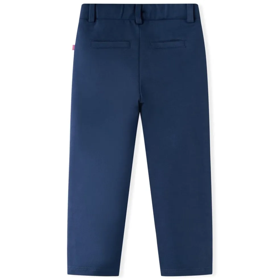 vidaXL Kinderbroek met zwarte bies 104 marineblauw