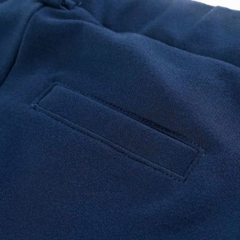 vidaXL Kinderbroek met zwarte bies 104 marineblauw
