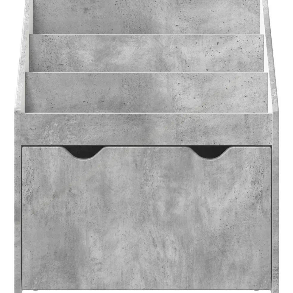 vidaXL Kinderen Boekenkast Beton Grijs 60 x 29,5 x 69 cm Bewerkt hout