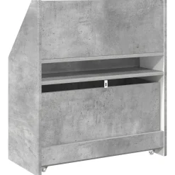 vidaXL Kinderen Boekenkast Beton Grijs 60 x 29,5 x 69 cm Bewerkt hout