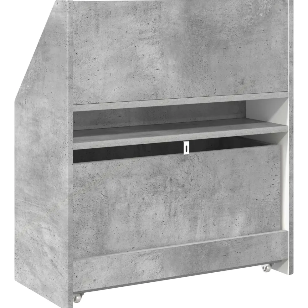 vidaXL Kinderen Boekenkast Beton Grijs 60 x 29,5 x 69 cm Bewerkt hout