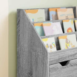 vidaXL Kinderen Boekenkast Grijs Sonoma 60 x 29,5 x 69 cm Bewerkt hout