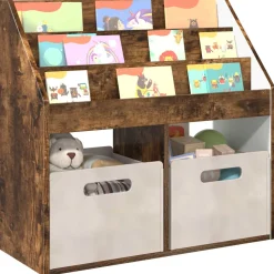 vidaXL Kinderen Boekenkast Gerookt eiken 72,5 x 29,5 x 69 cm