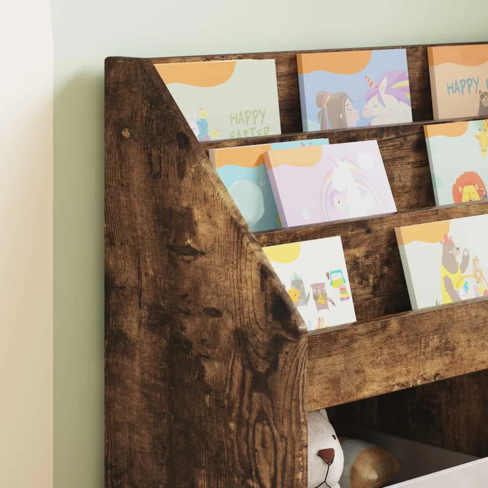 vidaXL Kinderen Boekenkast Gerookt eiken 72,5 x 29,5 x 69 cm