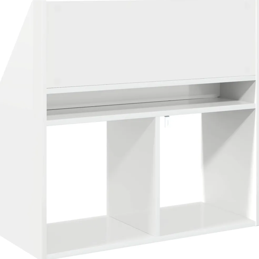 vidaXL Kinderen Boekenkast Hoogglans wit 72,5 x 29,5 x 69 cm