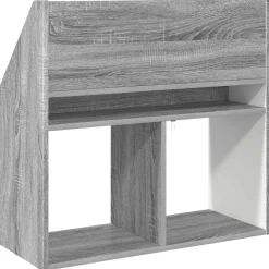 vidaXL Kinderen Boekenkast met opslag Grijs Sonoma 72,5 x 29,5 x 69 cm