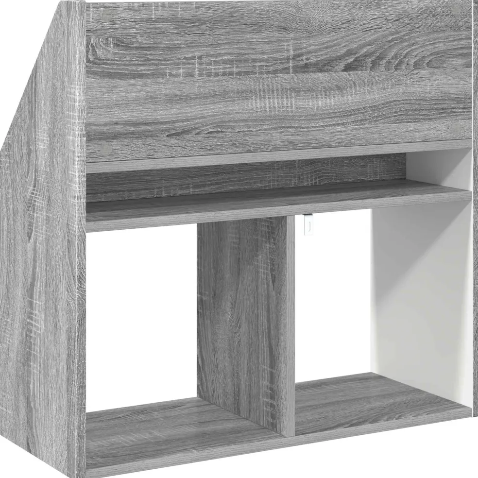 vidaXL Kinderen Boekenkast met opslag Grijs Sonoma 72,5 x 29,5 x 69 cm